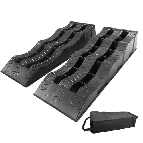 DMAIS Wheel Chocks, Multipurpose Caravan Lifting Ramp, Safer Leveling Process Campper Leveling Blocks, Easy Carrying Wheel Levelers, Motor Home Ramps for Vehicles Garage Workshop Car Service