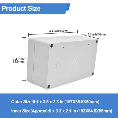 Boîte de jonction pour projet électronique NineLeaf boîtier étanche 60mm - 4