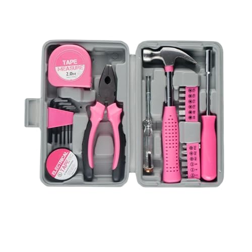 Set de herramientas multifuncional de 24 piezas rosa miniatura 1