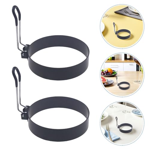 Moldes para huevos fritos de acero inoxidable y anillos redondos para tortitas 8
