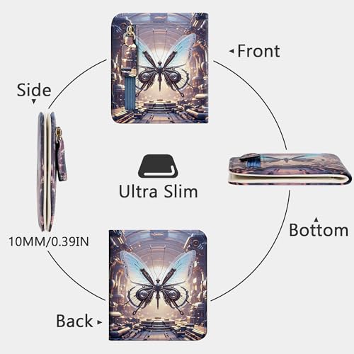 Image of Gostwo Small Wallet for Women, Slim Bifold Credit Card Holder, Compact RFID Blocking Cash Wallet, Billfolds Thin Leather Zipper Pocket, Mini Wallet Gift for Ladies Teen Girls Travel with ID Window