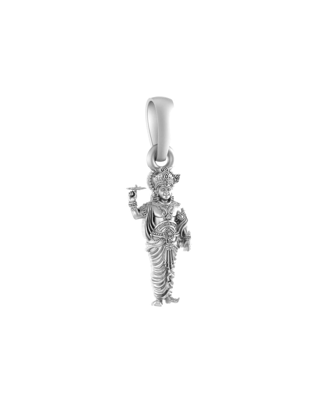 Pendentif dieu Krishna argent sterling 925 bijoux indiens Mtrolls