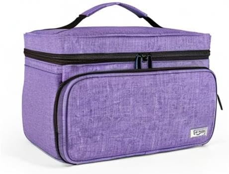 LUXJA Medicine Bag with 2 Detachable Clear Pouches, Pill Bottle Organizer with Detachable Dividers (Suitable for Home or Travel Use), Purple - Image 9