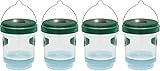 2 pilas LED con activador de insectos: muy eficaz y respetuosa con el medio ambiente contra avispas, moscas, frelones asiáticos y mosquitos. Estos son atraídos gracias a la luz LED integrada y atrapados en la caja.