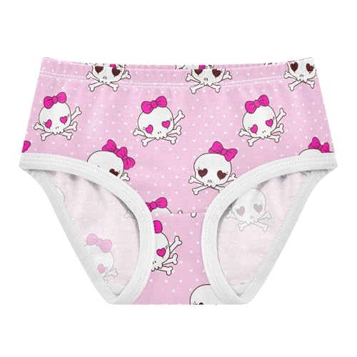 Joisal Cute Skulls Pink Cartoon Girls Underwear Toddler 2t Cotton Little Girl Panties Fancy Briefs Undies Kids