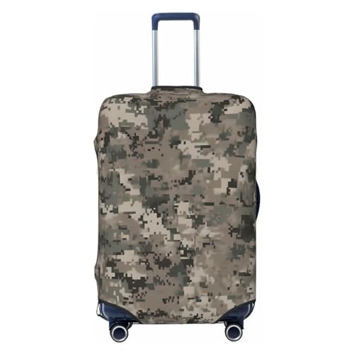 Travel Luggage Cover for Suitcase Tsa Approved, Washable Elastic Suitcase Protector, Army Digital Camouflage Suitcase Cover Anti-scratch Baggage Cover Fits 22-24 Inch Luggage Sleeve Large