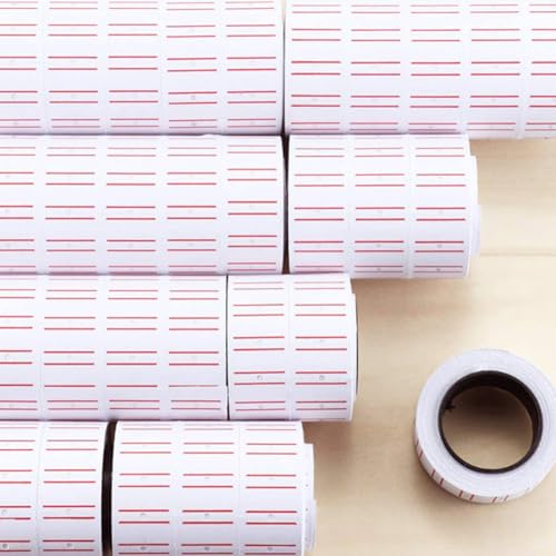 Etiquetas adhesivas para etiquetadora con 40 rollos de papel blanco rectangular 4