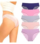 Cameway Women Sexy Lace Underwear Silky Seamless No Show Panties Ladies Bikini Lightweight Cheeky...