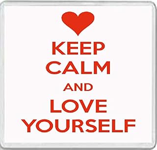 Keep Calm and Love Yourself - Large Square Acrylic Coaster