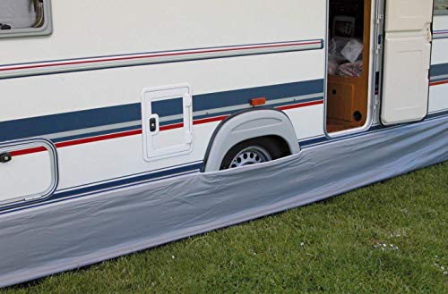 Eurotrail Caravan Awning Draught Skirt 650 x 60 cm Grey Universal