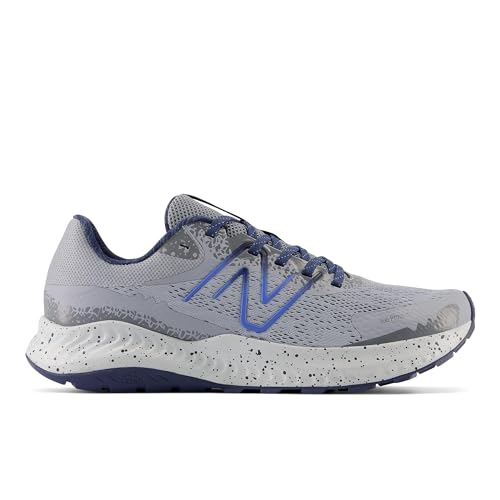 New Balance New Balance Men's DynaSoft Nitrel V5 Trail Running Shoe, Titanium/Nb Navy/Bright Lapis, 9 XW
