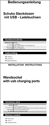 PRESA SCHUKO CON 2 X connettore di ricarica USB
