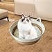 Leefasy Cat Bed Basket Dog Bed Breathable Winter Summer Durable Washable Round Furniture Protection Pet Scratching Sleeping Bed, Large