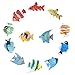 STOBOK 12Pcs Poissons Tropicaux Figure Play Set Mini Mer Animaux Jouets en Plastique Poissons Jouets pour Les Enfants D Apprentissage Jouets Éducatifs