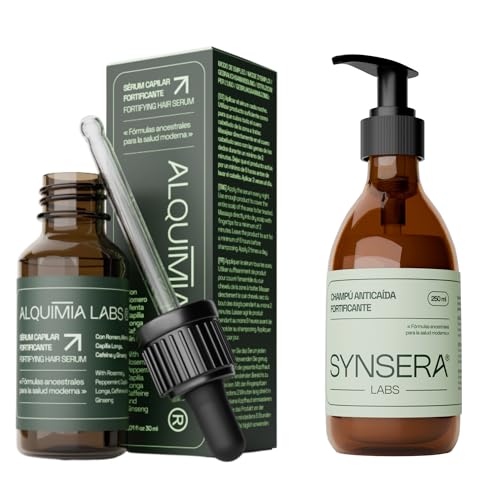 SYNSERA - Pack Anticaída - Champú Fortificante 250 ml + Sérum Capilar 30 ml - Rutina con Capilia Longa y Elaya Renova - Células Madre Vegetales - Sin Sulfatos ni Siliconas - Vegano - Hombre y Mujer