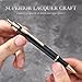 MCNTEIK Black Gel Pen With 24K Gold Finish, Fine lacquer work, Best Men's And Women's Gift Pen Set, Professional, ADMOK Black Refill, Smooth Writing, Executive, Office, Click, Nice Retractable Pens