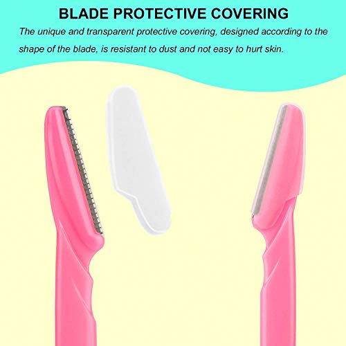 Image of MAYU Eyebrow Razor, Hair Trimmer Shaver and Tough Up Tool, Facial Razor with Safety Cover, 6 Razors