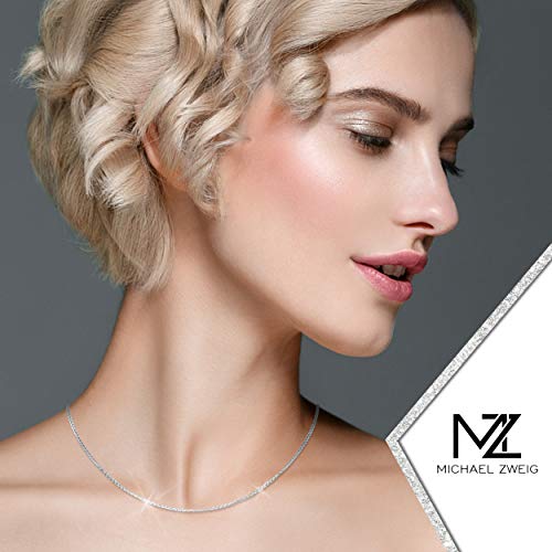 Michael Zweig 925 Sterling Silver Necklace for Women - Necklace Box Chain Sterling Silver | 28 in Length, 1.0 mm Thickness with Spring Ring, Italy Tag - Image 4