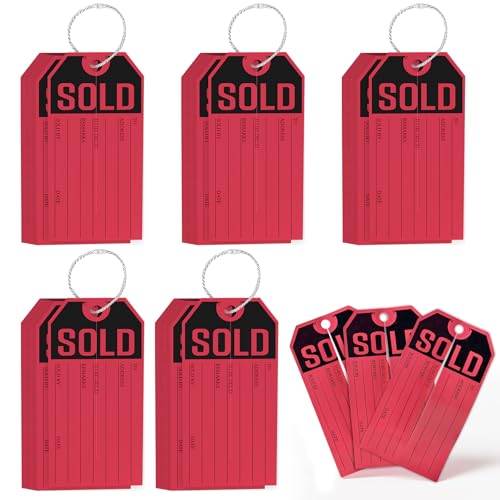 Étiquettes vendues papier rouge ficelle nylon pour éviter les pertes en magasin