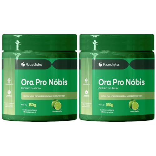 KIT 2X Ora Pro Nobis em Pó 150g - Macrophytus (150, Limão)