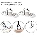 15 Pack 1.8 inch Stainless Steel Ceiling Hook Pad Eye Plate M5 Oblong Pad Eye Marine Hardware Staple Hook Loop Wall Mount Hanger Hook with 30 PCS Screws