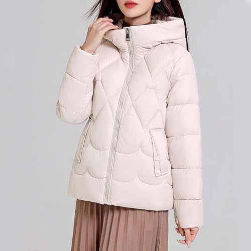 Zip up Puffer Jacket Women Hooded Quilted Jacket Lightweight Down Jacket Warm Winter Coats Thermal Insulated Jacket2
