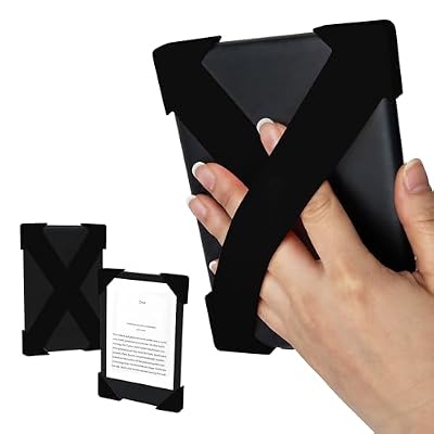 Strapsicle Silicone Hand Straps | Accessory for 6" Kindles & Paperwhite (2012-2019) and 6" Kobo e-Readers | 2-Pack | Black