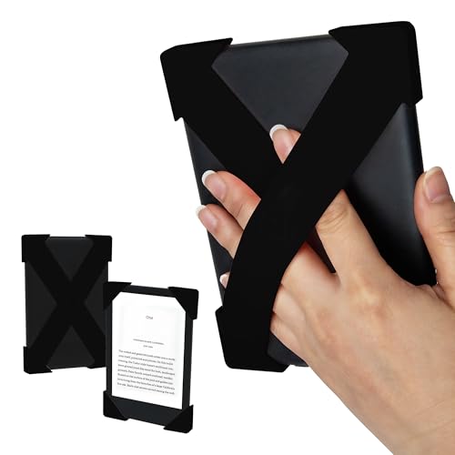 Strapsicle Silicone Hand Strap – Kindle Basic Gen 11 & 12, Kobo Nia – Small – 2-Pack – Black – Comfy Alternative to Case or Cover