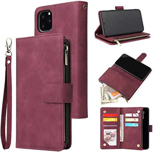 Coque iPhone 12 avec porte-carte et fermeture éclair pour voyage