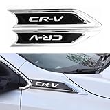 Kirrsumg for Honda CRV 2017-2022 2Pcs ABS Chromed Air Vent Hood Intake Fender Trim Side Wing Fender Emblem Badge Decoration Cover Trim for Honda CRV 2017 2018 2019 2020 2021 2022