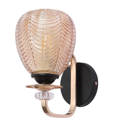 Image of ELAINTE Premium Wall Light | | Elegant Glass Wall Lamp for Living Room & Hallway | 3 Years Warranty | Free Bulb (Twin-Single)