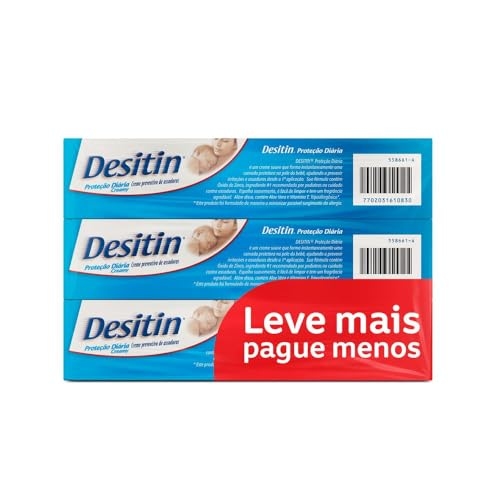 Desitin Creme Preventivo De Assaduras Proteção Diária Creamy, Kit com 3 Unidades de 113g
