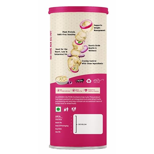 Image of Puffnuts COMBO of 4 Roasted and Flavoured Makhana | Healthy Snack | Namkeen Snacks | Puff Nuts | Gluten Free | Cholesterol Free | Protein Rich | Fiber Rich | With Calcium & Magnesium | Roasted in Olive Oil - 308g (Pack Of 4 x 77g, Cheese, Tangy Tomato, Mexican Chipotle, Cream & Onion)