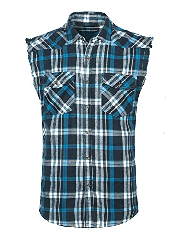 Amazon.com: NUTEXROL Men's Casual Flannel Plaid Shirt Sleeveless