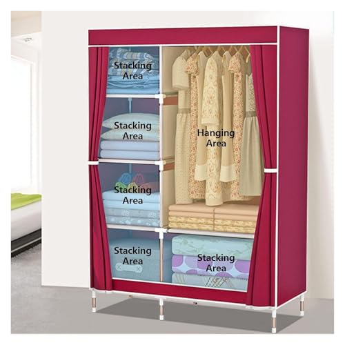 Armarios portátiles de lona plegables y grandes para dormitorio 3