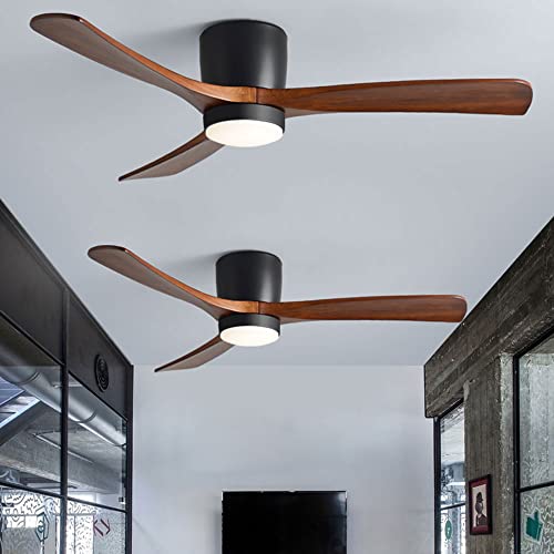 Ventilateur de plafond moderne avec lampe LED dimmable et télécommande