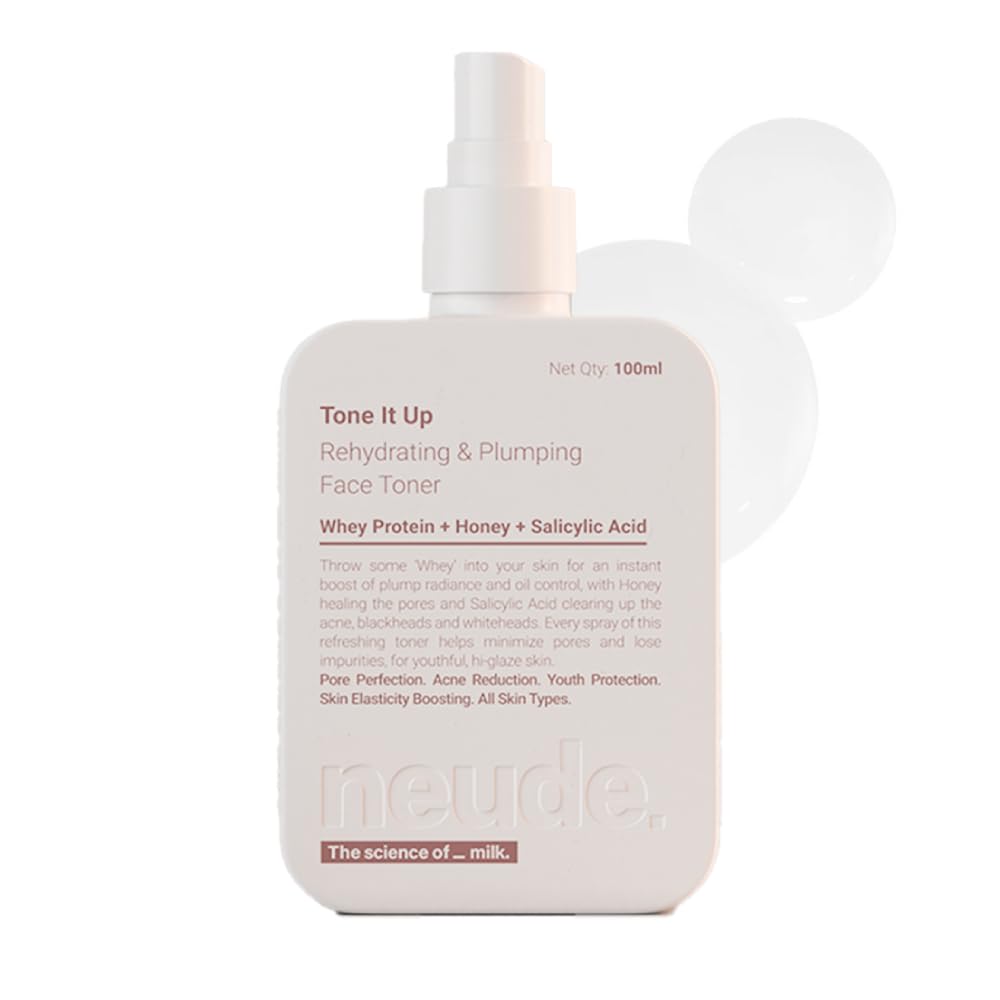 Face Toner Niacinamide - 100ml with Whey Protein, Milk Peptides, 2% Salicylic Acid for Oil & Acne Free Skin, Hydrating, Fades Blemishes, Brightens & Smoothen Skin, Tightens Pores