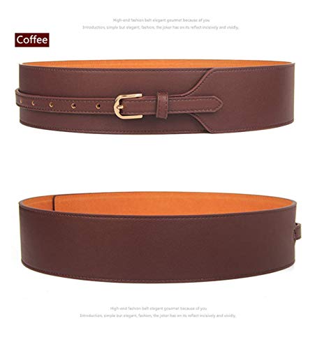 Toptim Women Wide Knotted Belt Design PU Leather Waistbands Simple Width Belt3
