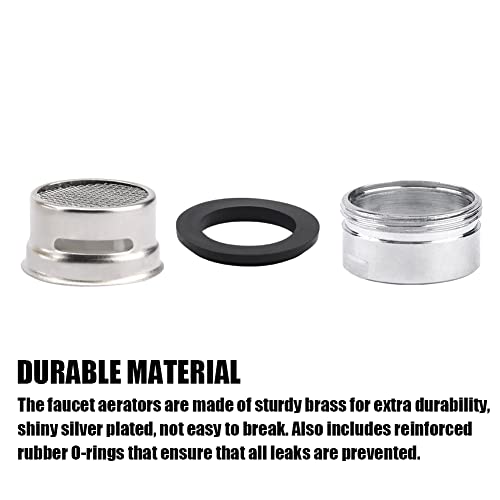 Keleapeker 8 Pcs Faucet Aerator, Universal Replacement Parts 15/16-Inch 24Mm Stainless Steel Core Brass Shell With Washers And Wrench, Faucet Filter For Kitchen Bathroom Sink #TOP1