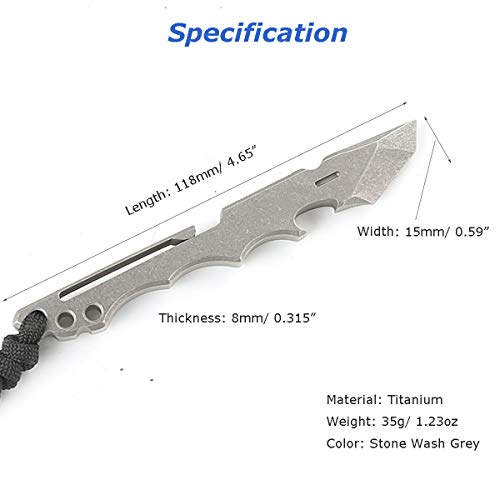Pry Bar Titane EDC Outil Multifonction Ouvre-Boîte Décapsuleur Clip - 3