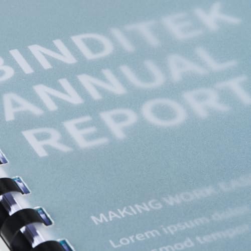 Image of Binditek 12 Mil Binding Covers, 8.5x11 Inches, Semi-Transparent, 50 Pack
