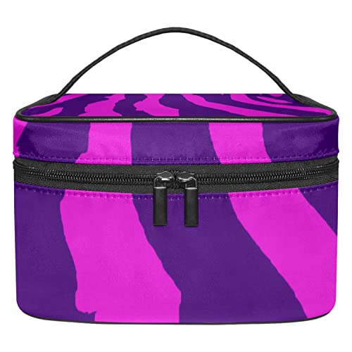 Trousse de Maquillage Violet Tigre pour Finir les Produits Renversés en Voyage