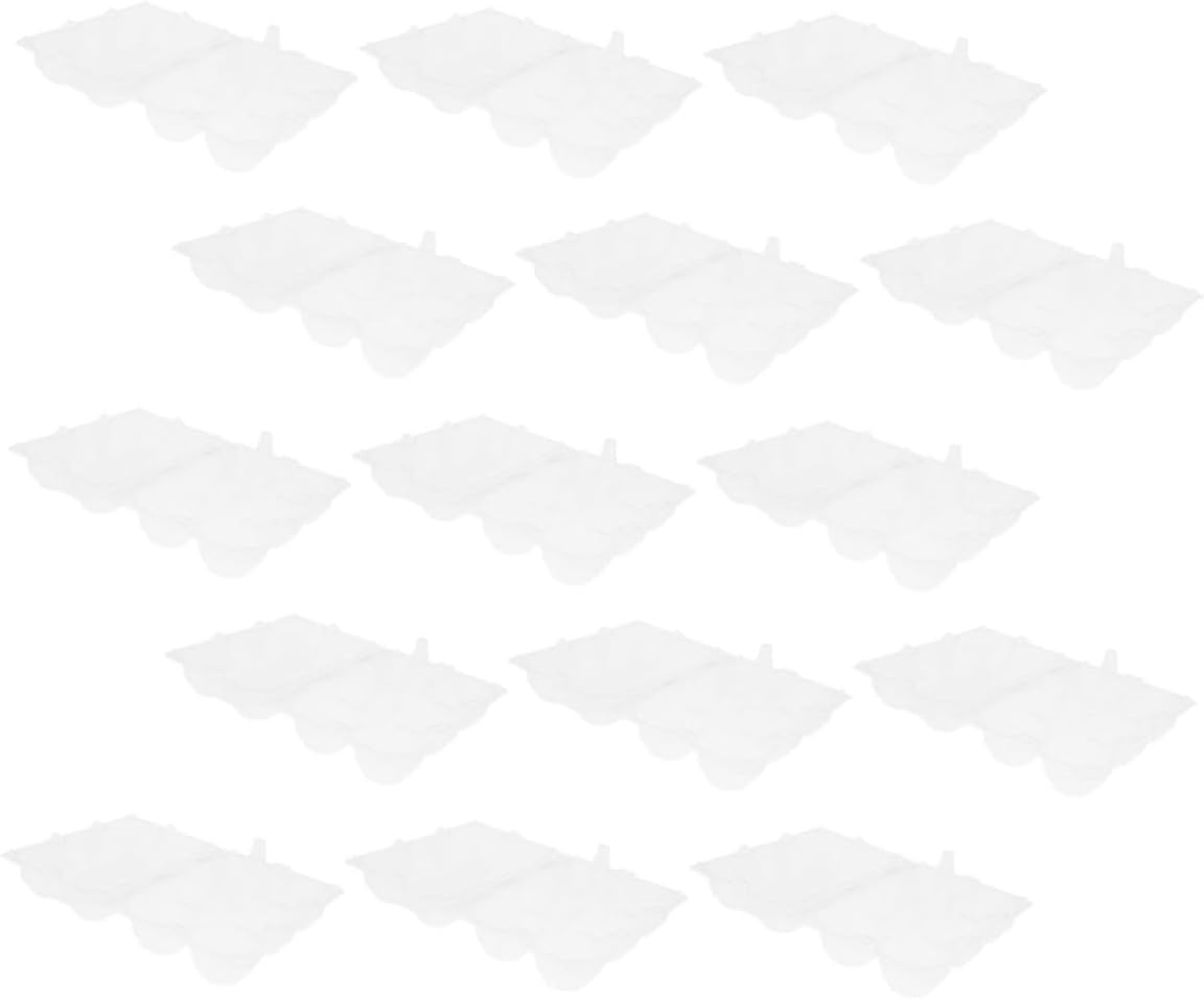 15pcs Egg Holder Countertop Bulk Egg Cartons Reusable Tray Storage Container for Goose