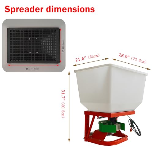 Difusor eléctrico frontal para ATV, 265 lb, 12V/24V motor miniatura 2