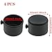 safycaby Curtain Rod Ends Window Curtains Rod End Cap Metal Sealing Finial Caps for 1.1 inch (28 mm) Diameter Curtain Roman Head Black 4 PCS