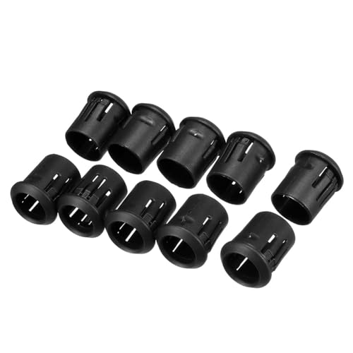 YOKIVE 50 Uds Soporte Luz Diodo Led Portalámparas Luz Emitida por Led Clip Casquillo Bisel Montaje Fijación Diodo Led para Hogar Oficina (Negro, 0.39 Pulgadas)