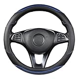 「ティエスオ」 ニッサン エルグランド ハンドルカバー ステアリングカバー O型 薄いタイプ ツートン 握りやすい 潤い手触り 滑り止め 耐熱 車用品 カーアクセサリー 1P ZG-OS ブルー