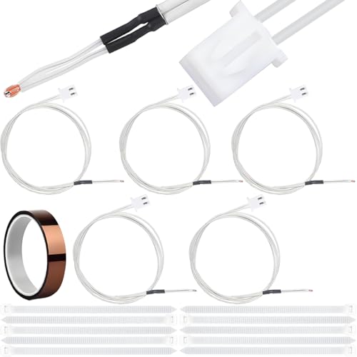 HAAMNING7 5 Pcs for Ender 3 Thermistor NTC 100K 3950 Thermistor Temperature Sensor, with XH2.54 Connector, for Creality 
