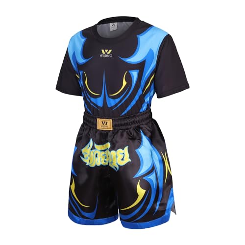 Wesing Kids Sports Rash Guard Suit for MMA No-Gi and Gi Jiu Jitsu BJJ Wear for Boys Girls