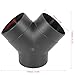 X AUTOHAUX 75mm Car Heater Warm 3 Way Air Ducting Pipe Y Shape Outlet Connector Black Plastic